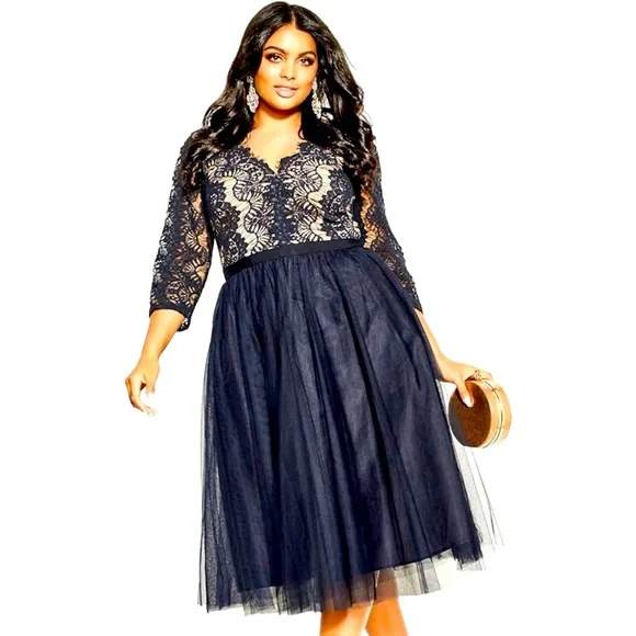 City Chic | Dresses | City Chic Beauty Elbow Sleeve Navy Blue Dress | Poshmark City Chic | Dresses | City Chic Beauty Elbow Sleeve Navy Blue Dress | Poshmark